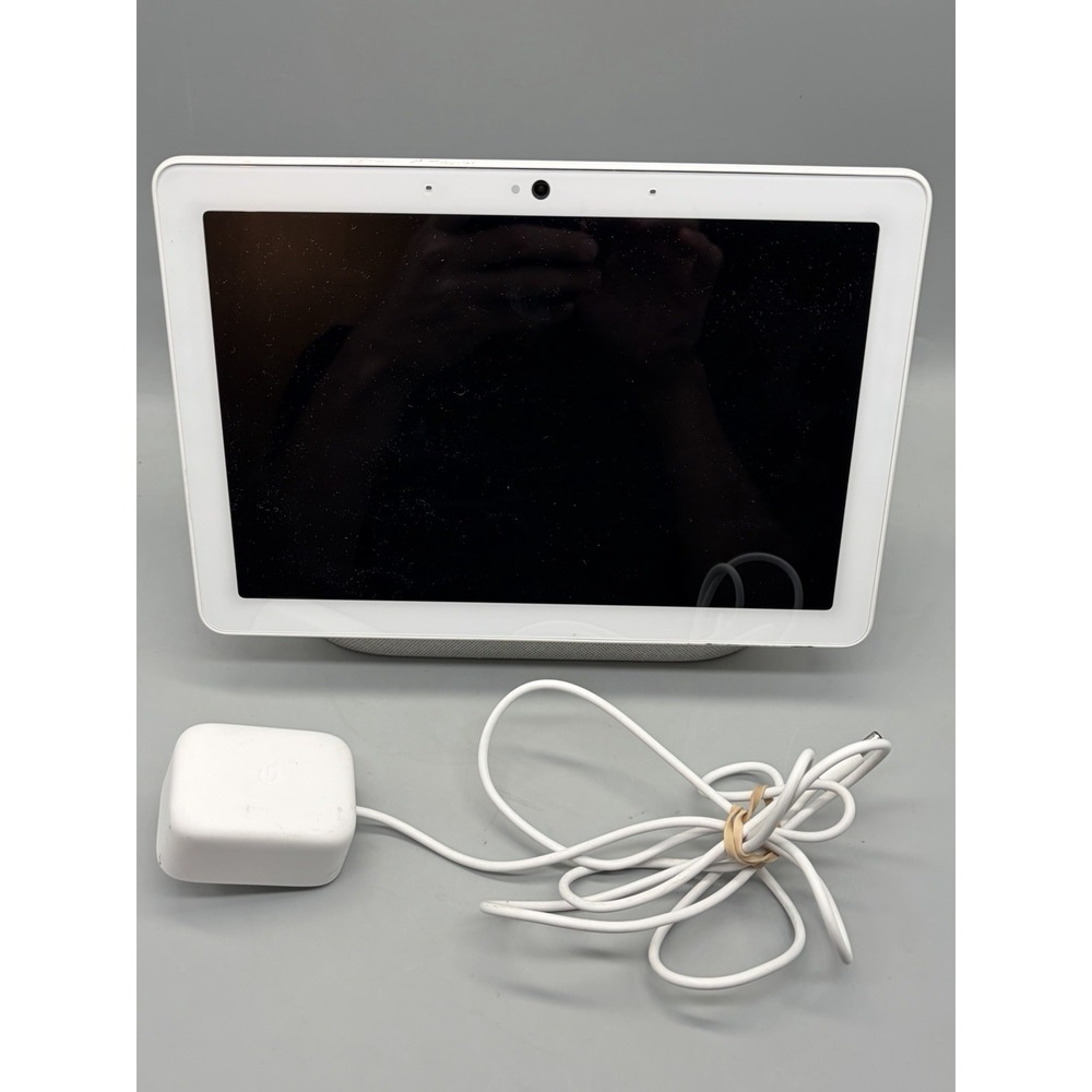 Google Nest Hub Max (H2A) & Power Cord - Chalk - Tested